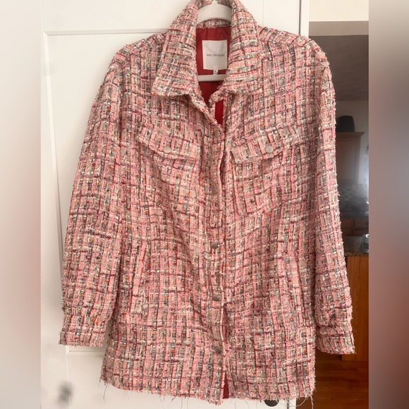 Avec Les Filles Long Tweed Shacket - Picture 2 of 7